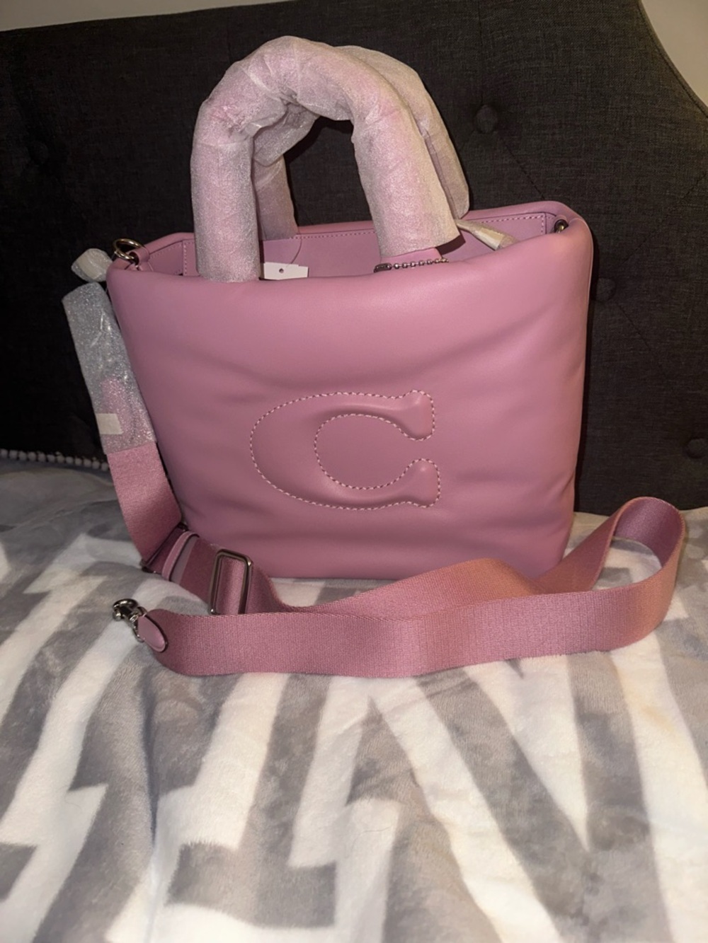 Coach NEW With tags Quilted 'C' Accent Leather Tote with Removable Strap